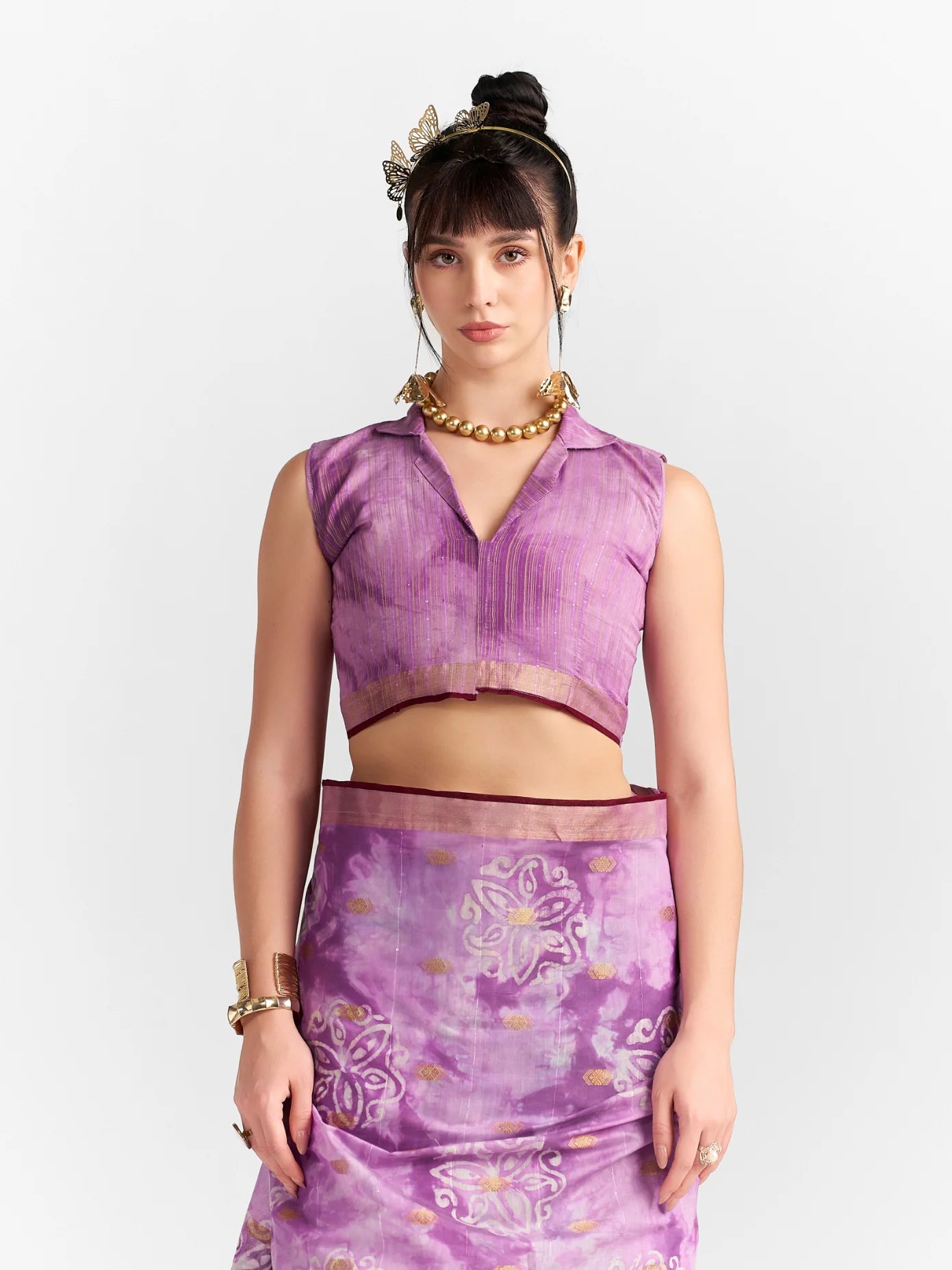 ORGANZA FEEZY DAISY SAREE WITH BLOUSE