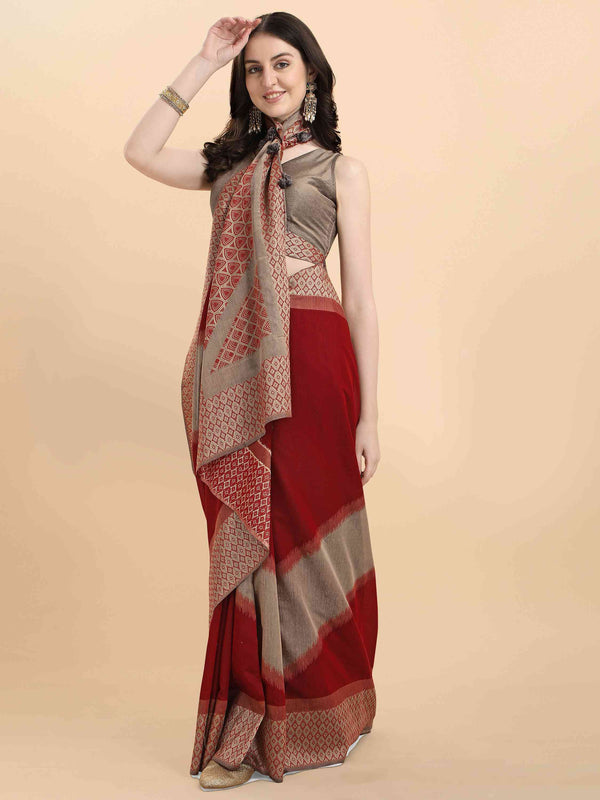 RED VICTORY SILK SAREES