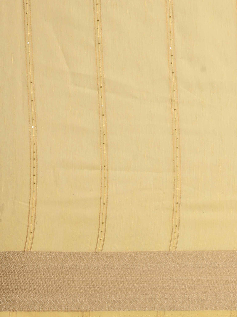 YELLOW FLORAL COTTON SILK SAREE WITH BLOUSE