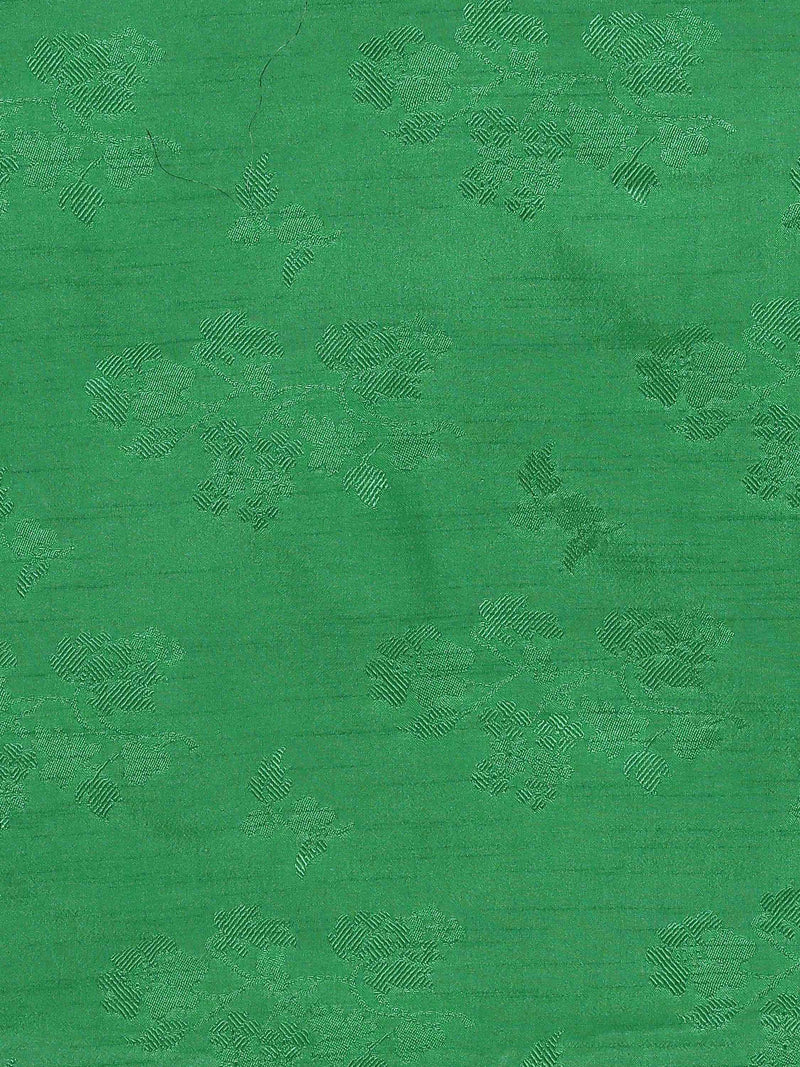 GREEN BLENDED SILK IRISH JACQUARD SAREE